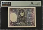 1929年 滙豐銀行 1元 兵頭 PMG58 photo 2
