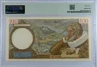 1941年 法國 100 法朗 Francs PMG64 photo 2