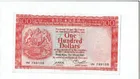1982年 滙豐銀行 100元 胭脂紅 品相AUNC photo 1