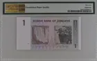 2007年 津巴布韋 Zimbabwe 1元 最小面值紙幣 PMG65EPQ photo 2