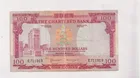 渣打銀行 1970-1975年 ND 100元 紅屋 品相 F photo 1