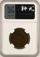1924年 香港一仙 銅幣 NGC AU 55 BN photo 2