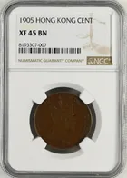 1905年 香港一仙 NGC XF 45 BN photo 1